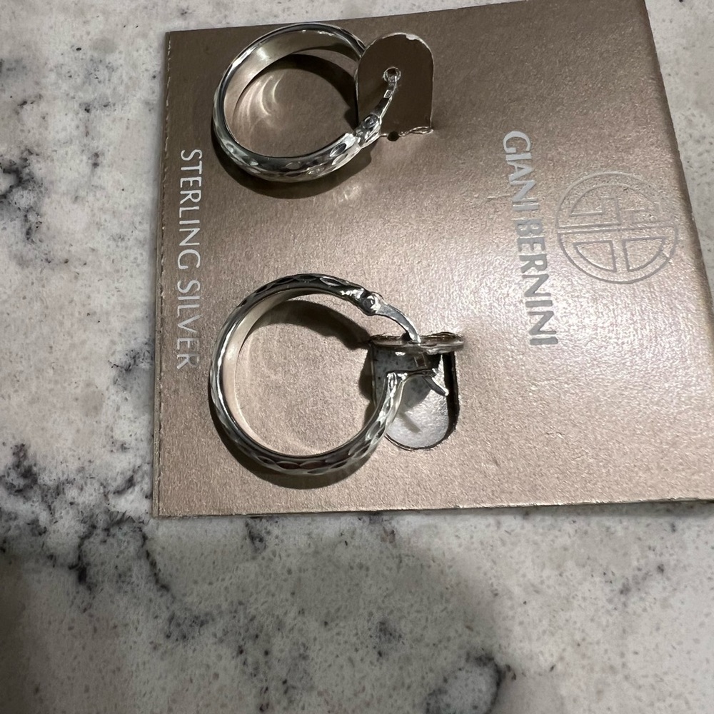 Sterling Silver Hoop Earrings - Picture 4 of 4